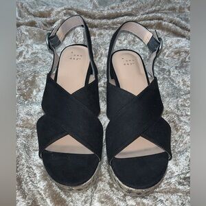A New Day Women's Elegant Black Sandals